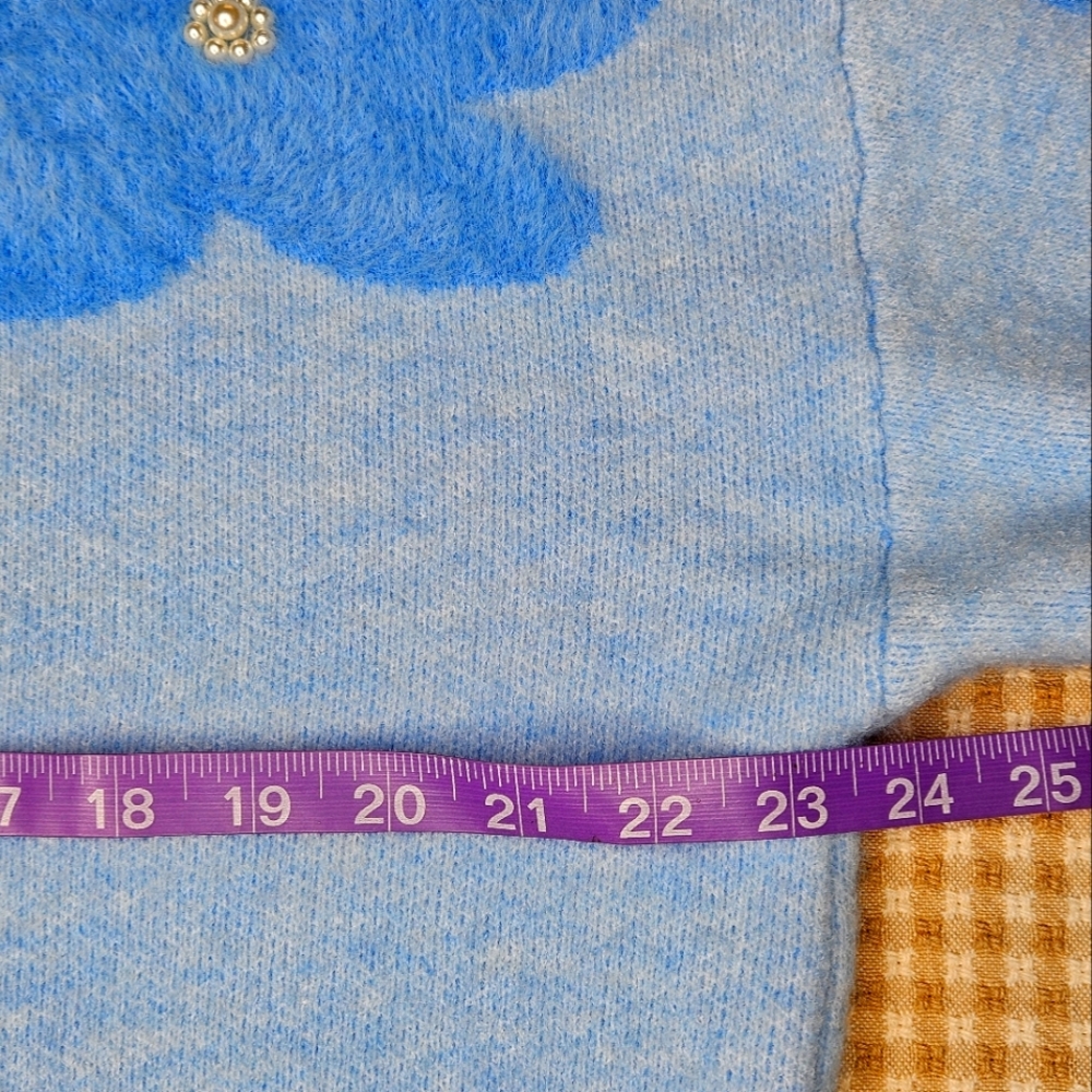 Nanette Lepore Blue Floral Sweater - Picture 8 of 11